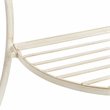 Safavieh Genson Metal/Iron Outdoor End Table with Two Tiers in Pearl White