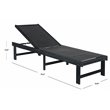Safavieh Manteca Acacia Wood Lounge Chair in Dark Slate Gray