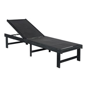 safavieh manteca acacia wood lounge chair in dark slate gray