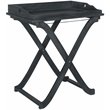 Safavieh Covina Acacia Wood Outdoor Tray Table in Dark Slate Gray