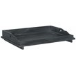 Safavieh Covina Acacia Wood Outdoor Tray Table in Dark Slate Gray