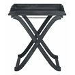 Safavieh Covina Acacia Wood Outdoor Tray Table in Dark Slate Gray