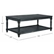 Safavieh Oakley Acacia Wood Outdoor Coffee Table in Dark Slate Gray