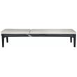 Safavieh Montclair Acacia Wood/Polyester Sun Lounger in Dark Slate Gray/Beige