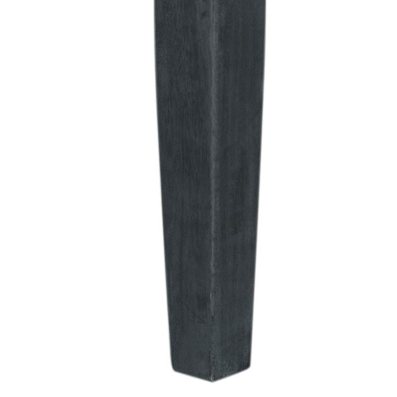 Safavieh Montclair Acacia Wood/Polyester Sun Lounger in Dark Slate Gray/Beige