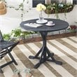 Safavieh Arcata Round Acacia Wood Outdoor Table in Dark Slate Gray