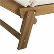 Safavieh Tandra Acacia Wood/Polyester Outdoor Daybed in Teak Brown/Beige