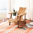 Safavieh Merlin Acacia Wood Adirondack Chair w/ Retractable Footrest in Natural