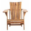 Safavieh Merlin Acacia Wood Adirondack Chair w/ Retractable Footrest in Natural