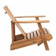 Safavieh Merlin Acacia Wood Adirondack Chair w/ Retractable Footrest in Natural