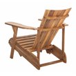Safavieh Merlin Acacia Wood Adirondack Chair w/ Retractable Footrest in Natural