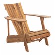 Safavieh Merlin Acacia Wood Adirondack Chair w/ Retractable Footrest in Natural
