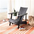 Safavieh Merlin Acacia Wood Adirondack Chair w/ Retractable Footrest in Gray