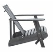 Safavieh Merlin Acacia Wood Adirondack Chair w/ Retractable Footrest in Gray