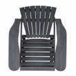 Safavieh Merlin Acacia Wood Adirondack Chair w/ Retractable Footrest in Gray