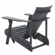 Safavieh Merlin Acacia Wood Adirondack Chair w/ Retractable Footrest in Gray