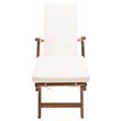 Safavieh Palmdale Acacia Wood/Polyester Lounge Chair in Natural and Beige