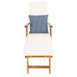 Safavieh Palmdale Acacia Wood/Polyester Lounge Chair in Natural/White