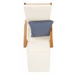 Safavieh Palmdale Acacia Wood/Polyester Lounge Chair in Natural/White