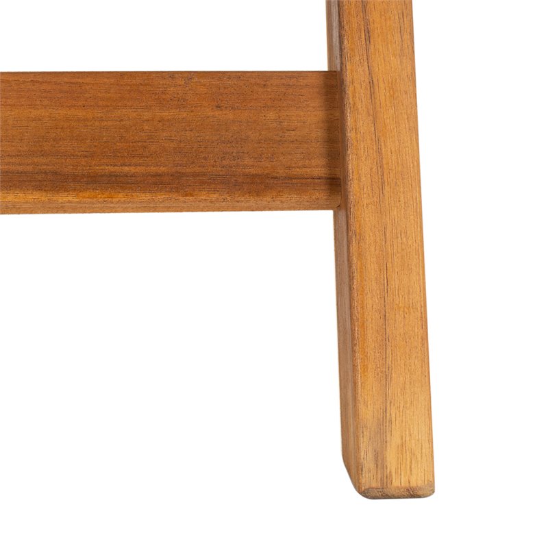 Safavieh Palmdale Acacia Wood/Polyester Lounge Chair in Natural/White