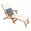 Safavieh Palmdale Acacia Wood/Polyester Lounge Chair in Natural/White