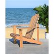 Safavieh Topher Eucalyptus Wood Adirondack Chair in Teak Brown