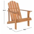 Safavieh Topher Eucalyptus Wood Adirondack Chair in Teak Brown