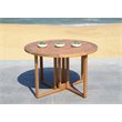 Safavieh Wales Eucalyptus Wood Outdoor Dining Table in Teak Natural