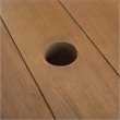 Safavieh Wales Eucalyptus Wood Outdoor Dining Table in Teak Natural