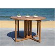Safavieh Wales Eucalyptus Wood Outdoor Dining Table in Teak Natural