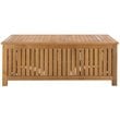 Safavieh Abri Storage Eucalyptus Wood Outdoor Cushion Box in Teak Natural