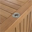 Safavieh Abri Storage Eucalyptus Wood Outdoor Cushion Box in Teak Natural