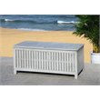 Safavieh Abri Storage Eucalyptus Wood Outdoor Cushion Box in Gray