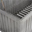 Safavieh Abri Storage Eucalyptus Wood Outdoor Cushion Box in Gray