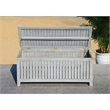Safavieh Abri Storage Eucalyptus Wood Outdoor Cushion Box in Gray