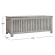 Safavieh Abri Storage Eucalyptus Wood Outdoor Cushion Box in Gray