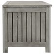 Safavieh Abri Storage Eucalyptus Wood Outdoor Cushion Box in Gray