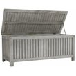 Safavieh Abri Storage Eucalyptus Wood Outdoor Cushion Box in Gray