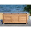 Safavieh Elina Storage Eucalyptus Wood Outdoor Cushion Box in Teak Natural
