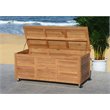 Safavieh Elina Storage Eucalyptus Wood Outdoor Cushion Box in Teak Natural