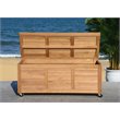 Safavieh Elina Storage Eucalyptus Wood Outdoor Cushion Box in Teak Natural