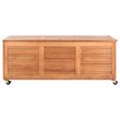 Safavieh Elina Storage Eucalyptus Wood Outdoor Cushion Box in Teak Natural