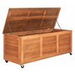 Safavieh Elina Storage Eucalyptus Wood Outdoor Cushion Box in Teak Natural