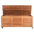 Safavieh Elina Storage Eucalyptus Wood Outdoor Cushion Box in Teak Natural