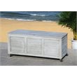 Safavieh Elina Storage Eucalyptus Wood Outdoor Cushion Box in Gray