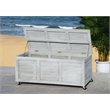 Safavieh Elina Storage Eucalyptus Wood Outdoor Cushion Box in Gray