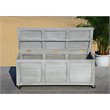 Safavieh Elina Storage Eucalyptus Wood Outdoor Cushion Box in Gray