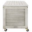 Safavieh Elina Storage Eucalyptus Wood Outdoor Cushion Box in Gray
