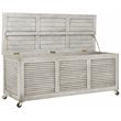 Safavieh Elina Storage Eucalyptus Wood Outdoor Cushion Box in Gray