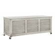 Safavieh Elina Storage Eucalyptus Wood Outdoor Cushion Box in Gray